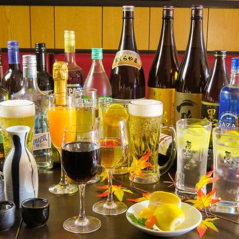 Selection of cocktails, wine, spirits and soft drinks at Sakura Asian Dining & Bar