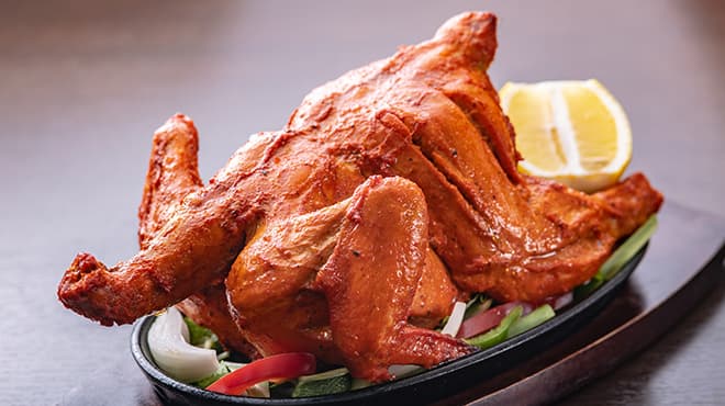 Whole tandoori chicken at Sakura Asian Dining & Bar